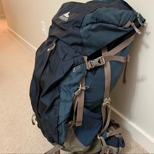 Gregory Z55 Backpack with rain cover, Navy Blue